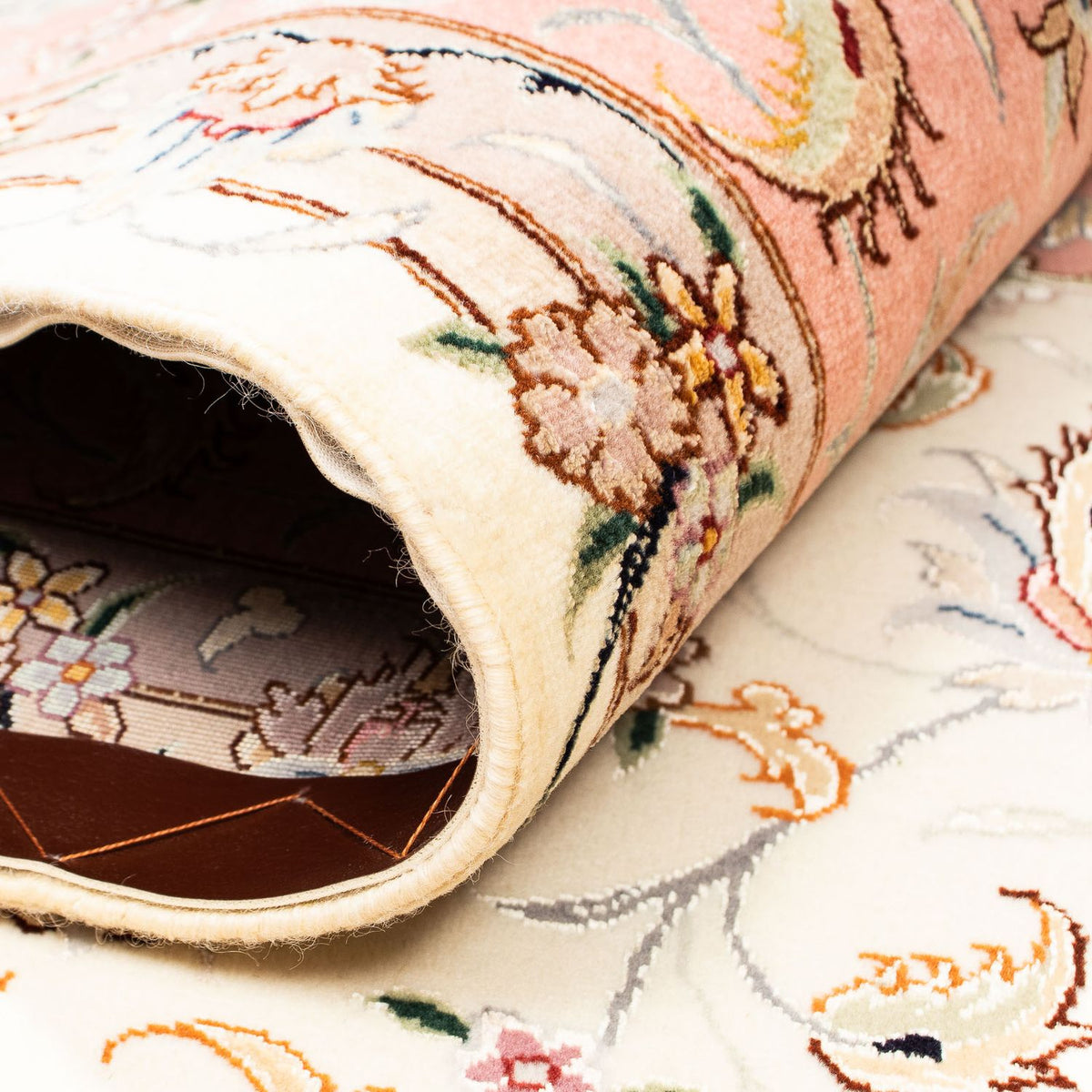 Dywan perski - Tabriz - Królewski - 305 x 204 cm - beżowy