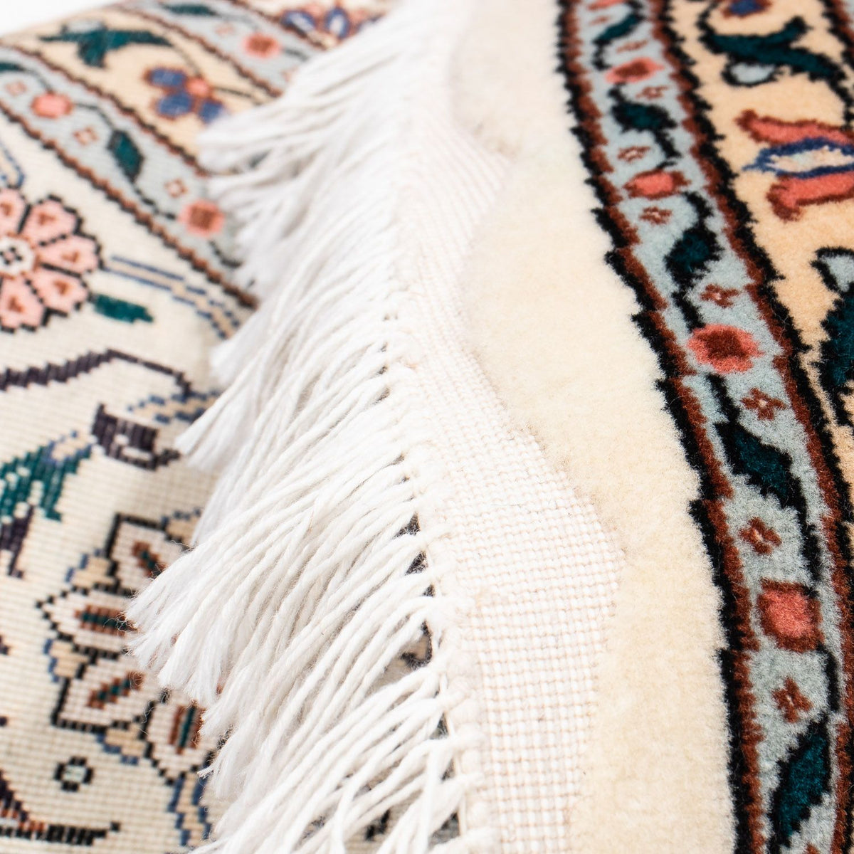 Dywan perski - Tabriz - Królewski okrągły  - 151 x 151 cm - beżowy