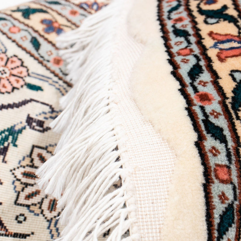 Dywan perski - Tabriz - Królewski okrągły  - 151 x 151 cm - beżowy