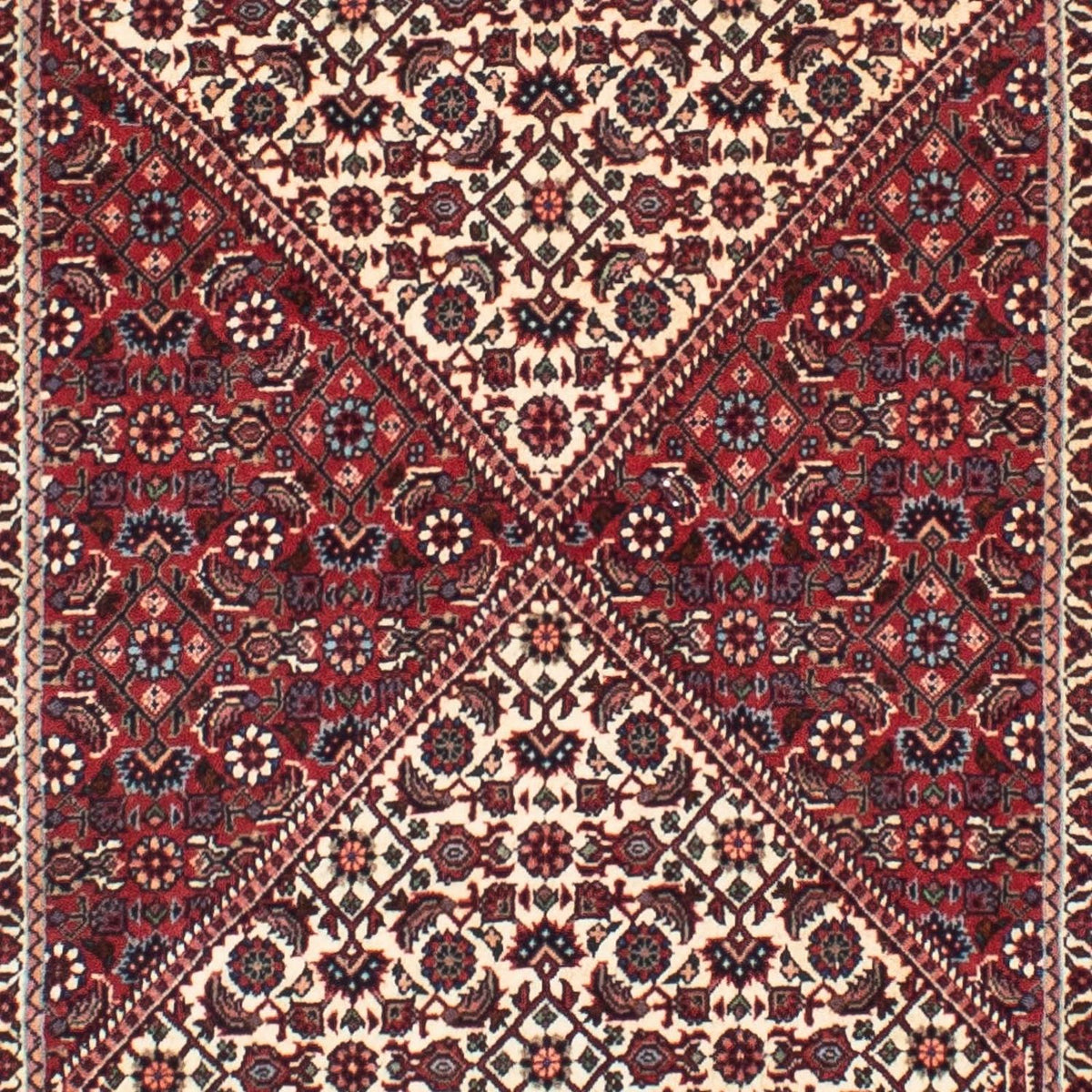 Biegacz Dywan perski - Bijar - 314 x 88 cm - czerwony