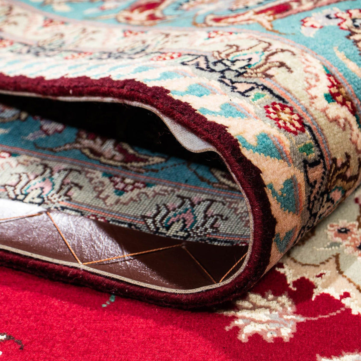 Dywan perski - Tabriz - Królewski - 204 x 153 cm - ciemna czerwień