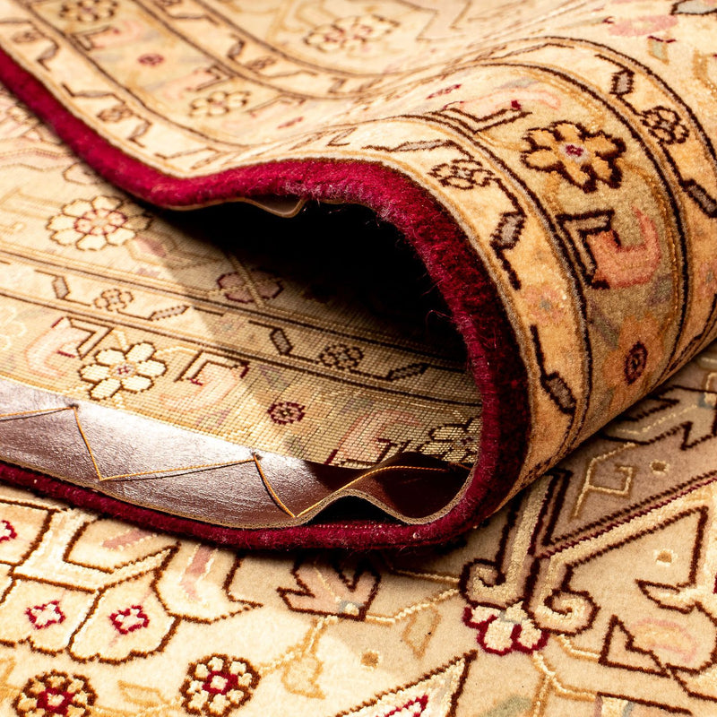 Dywan perski - Tabriz - Królewski - 346 x 245 cm - jasnobrązowy