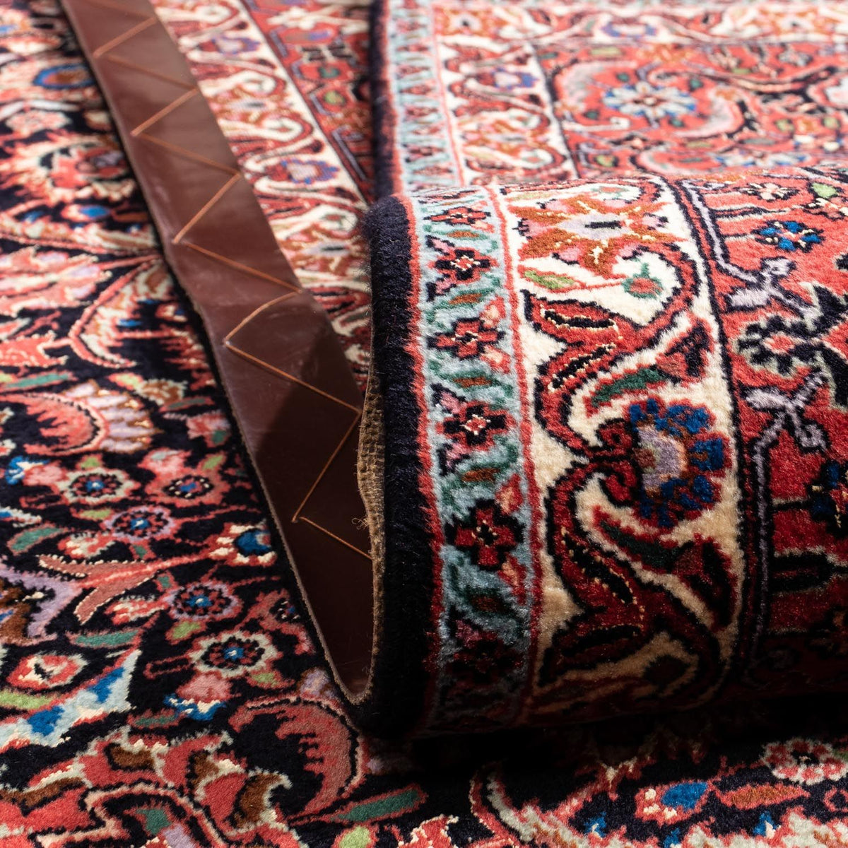 Perski dywan - Bijar - Royal - 342 x 256 cm - ciemnoniebieski