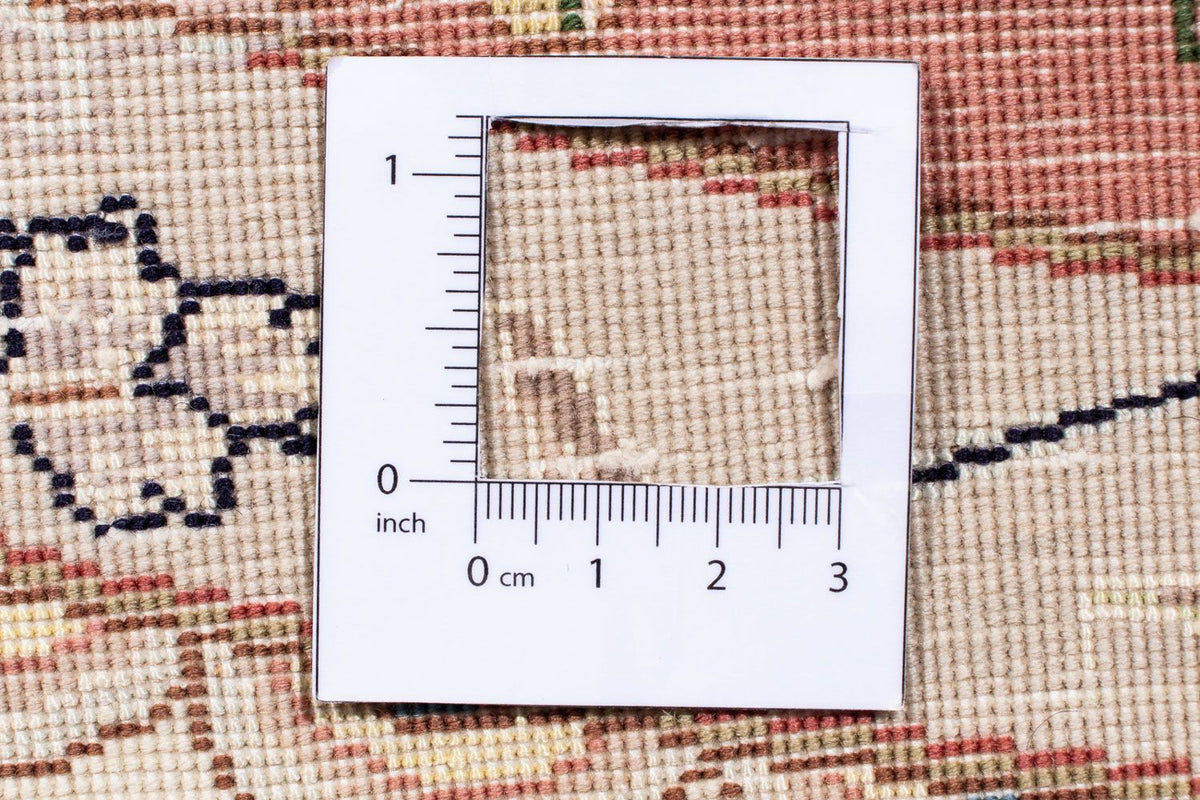 Dywan perski - Tabriz - Królewski okrągły  - 207 x 207 cm - beżowy