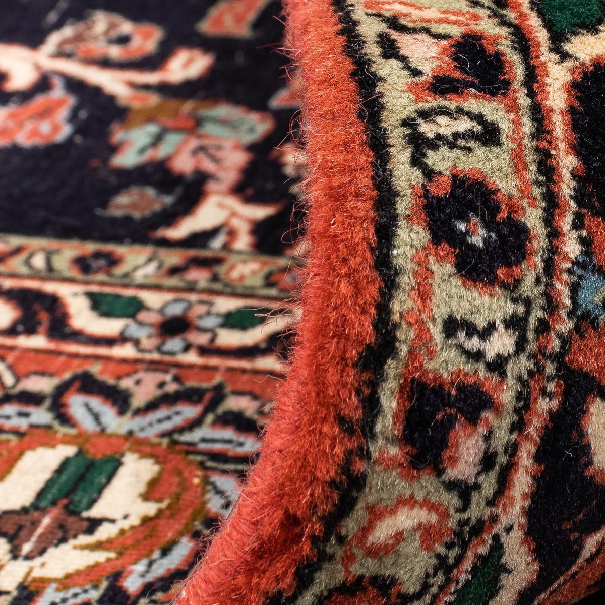 Dywan perski - Bijar - 225 x 166 cm - ciemnoniebieski