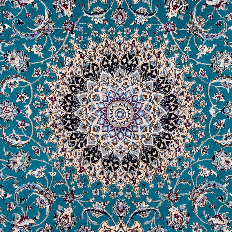 Dywan perski - Nain - Premium - 305 x 201 cm - morski błękit