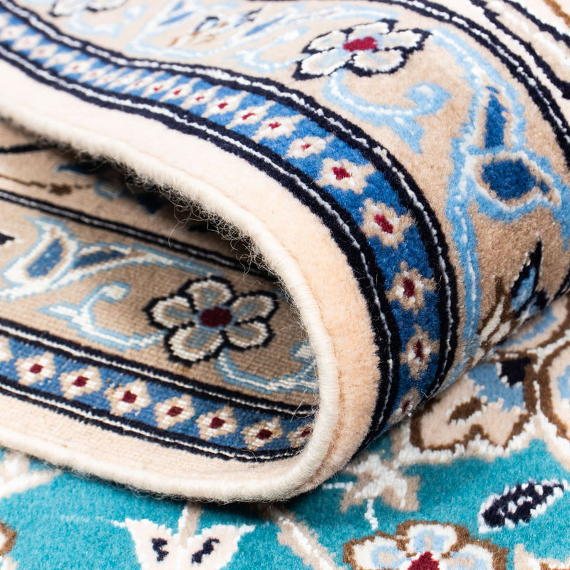 Dywan perski - Nain - Premium - 305 x 201 cm - morski błękit