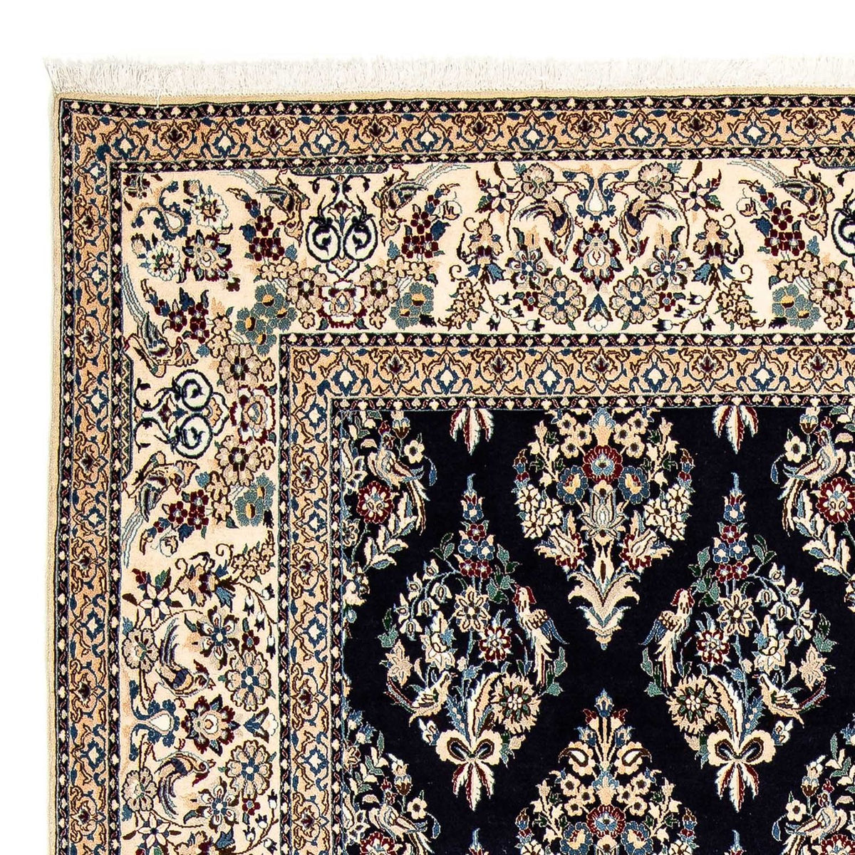 Dywan perski - Nain - Premium - 300 x 207 cm - ciemnoniebieski