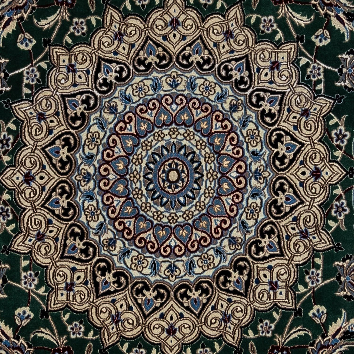 Dywan perski - Nain - Królewski - 354 x 245 cm - ciemna zieleń