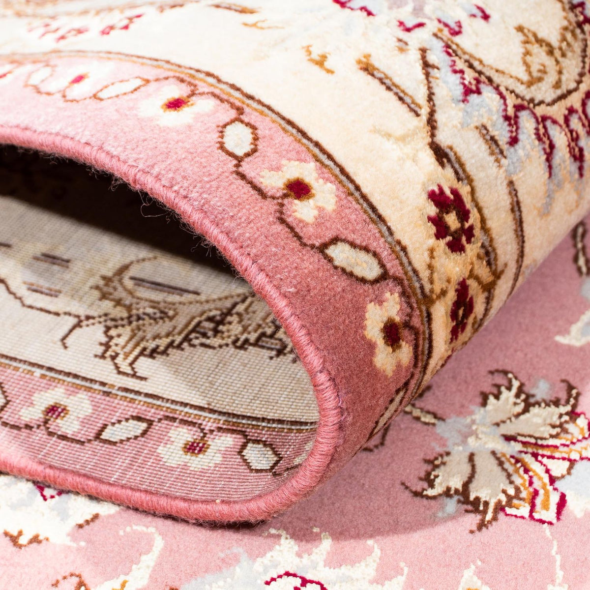 Dywan perski - Tabriz - Królewski - 236 x 166 cm - różowy