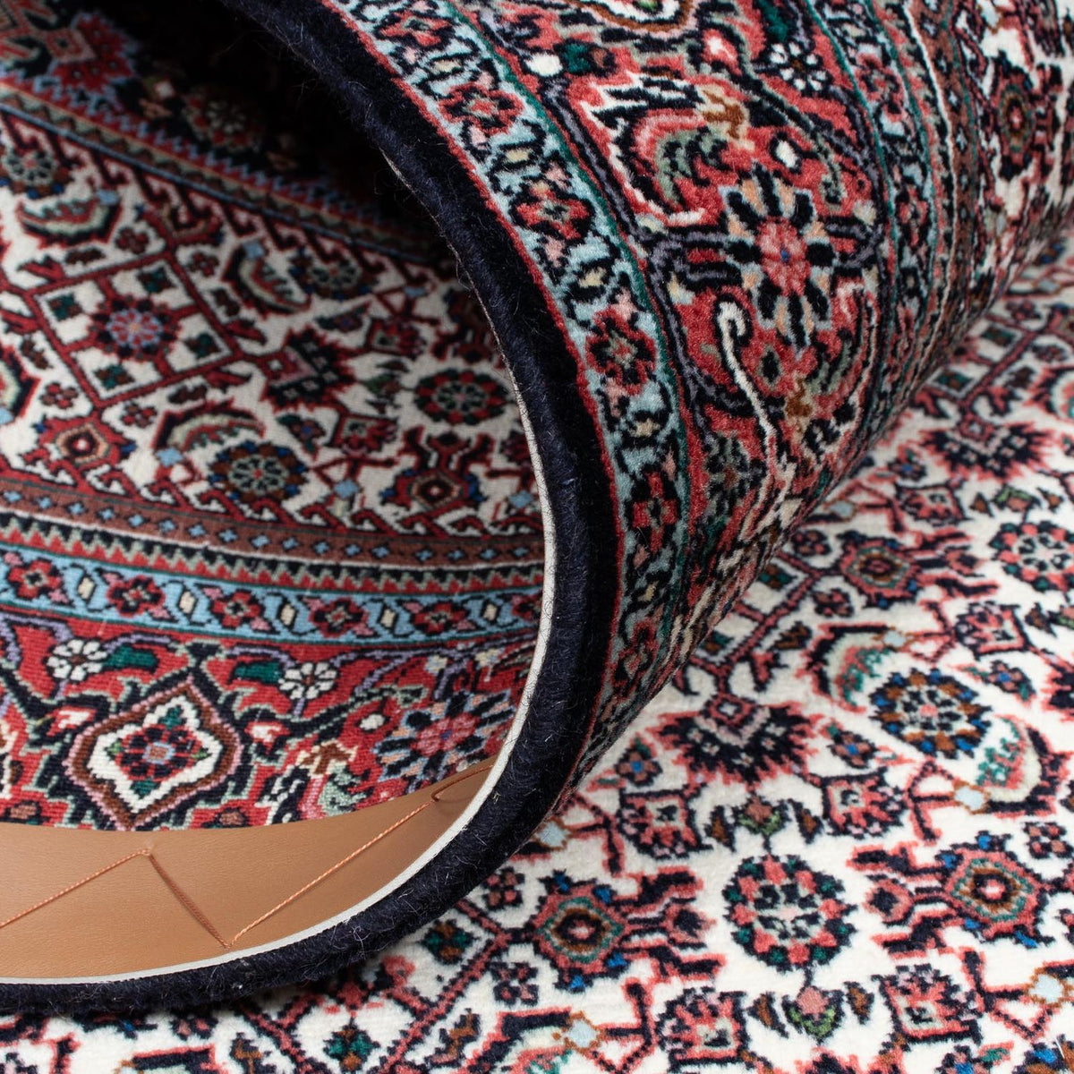 Biegacz Dywan perski - Bijar - 221 x 128 cm - beżowy