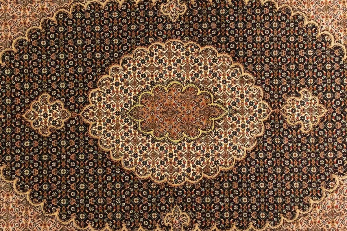 Dywan perski - Tabriz - Królewski - 142 x 103 cm - ciemnoniebieski