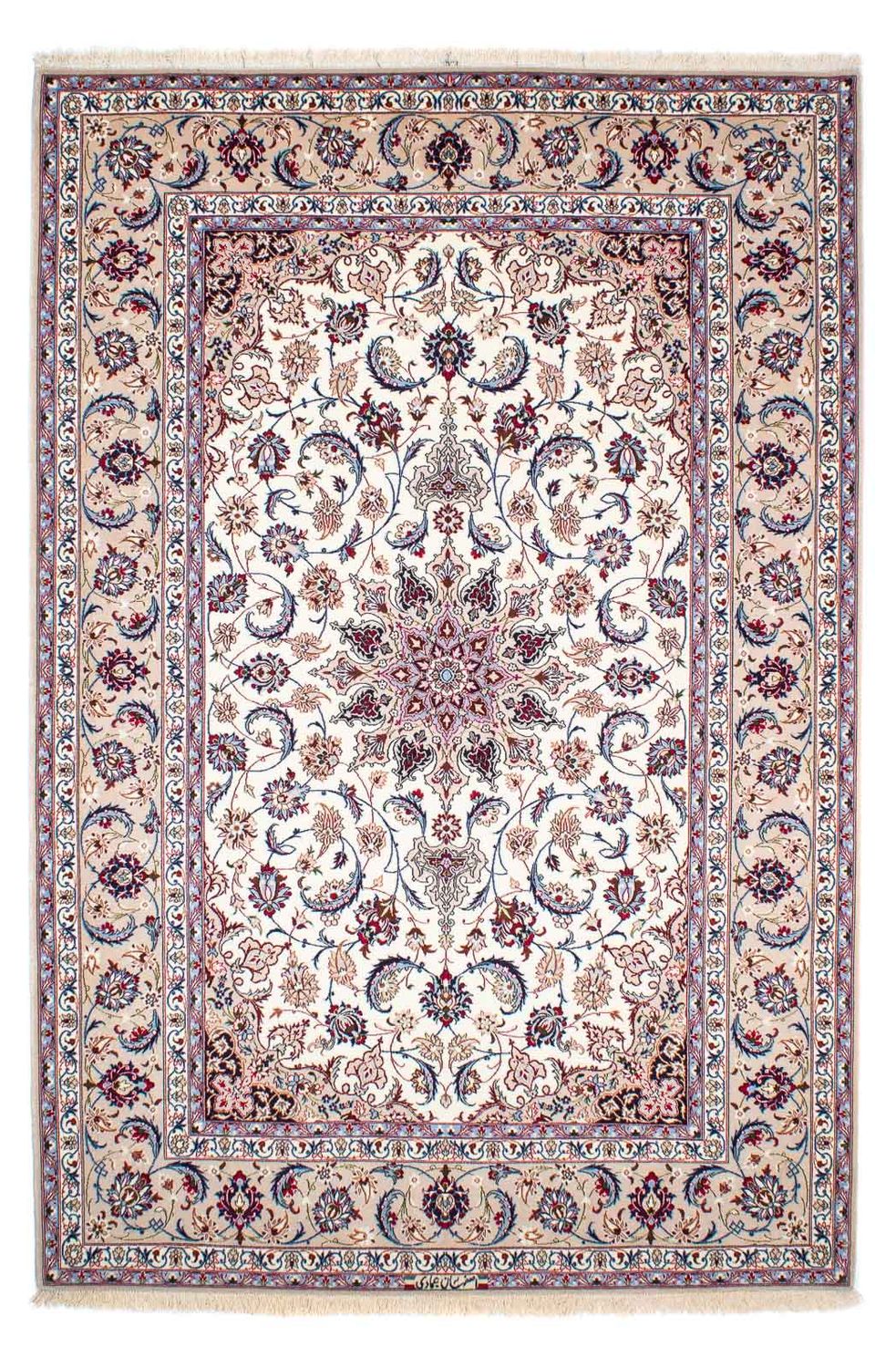Dywan perski - Isfahan - Premium - 243 x 162 cm - beżowy