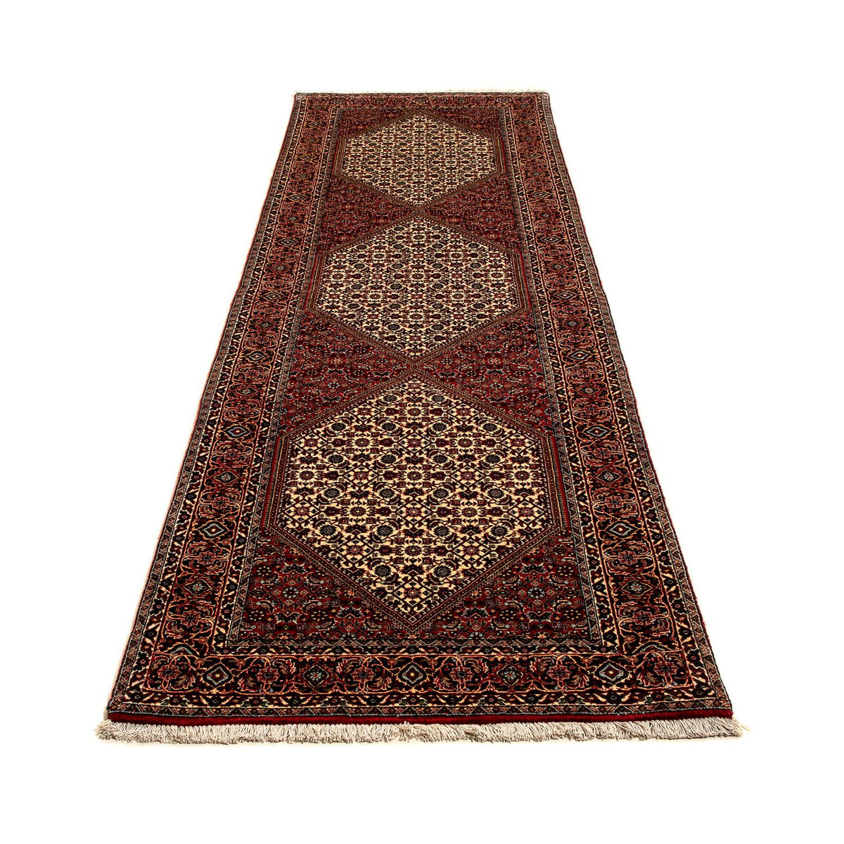 Biegacz Dywan perski - Bijar - 292 x 87 cm - wielokolorowy