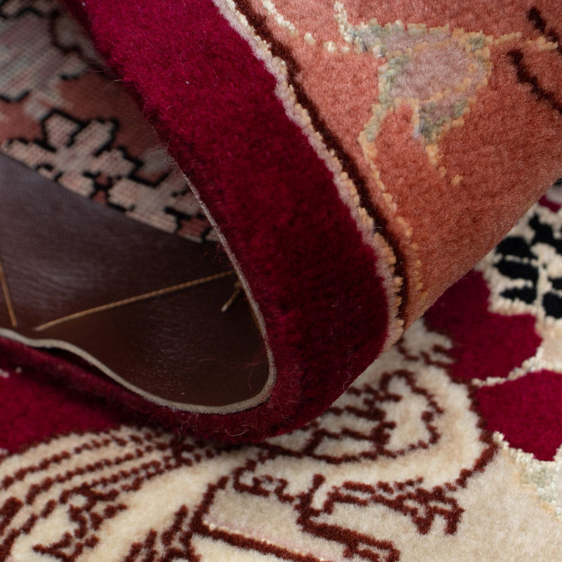 Dywan perski - Tabriz - Królewski - 85 x 61 cm - ciemna czerwień