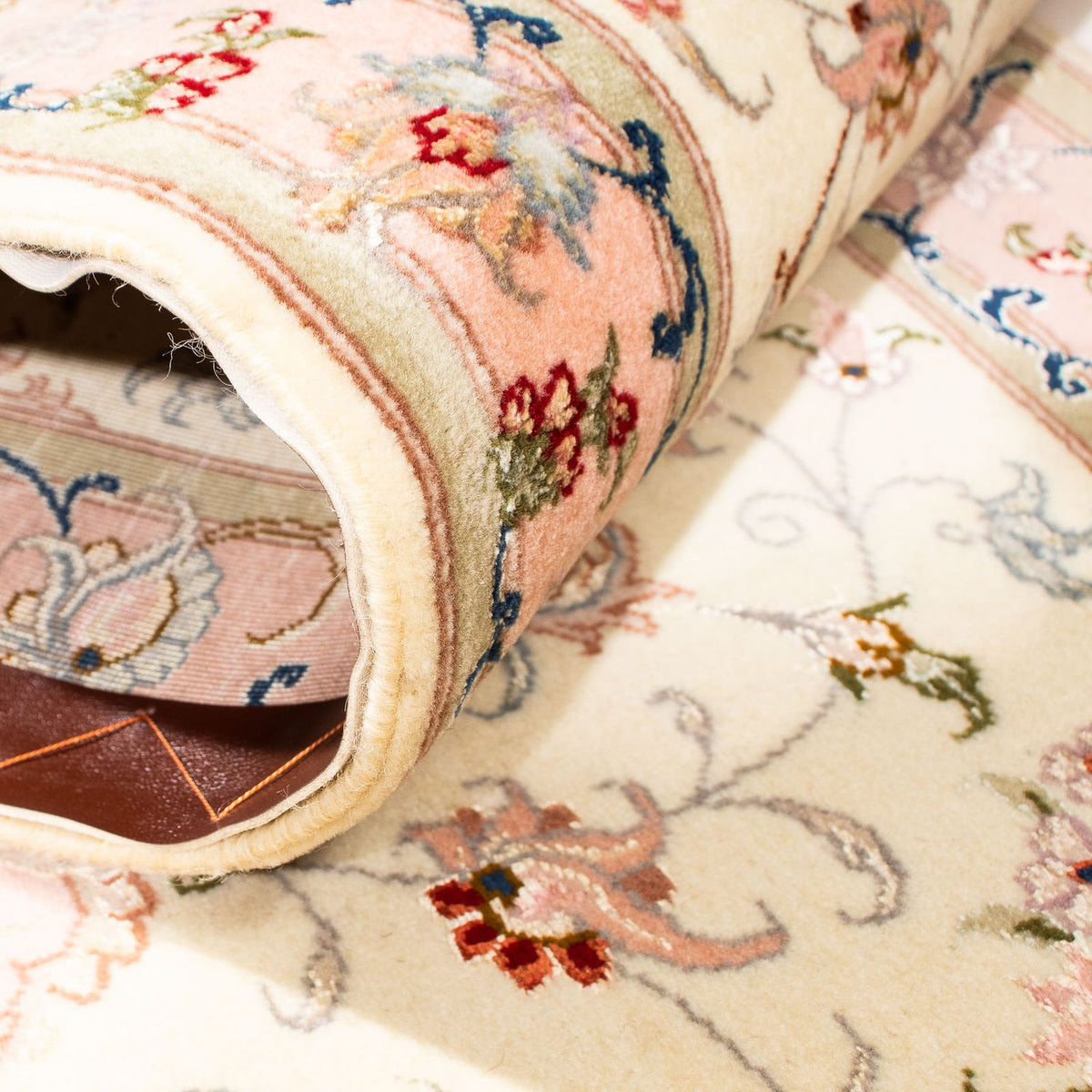 Biegacz Dywan perski - Tabriz - Królewski - 300 x 74 cm - beżowy