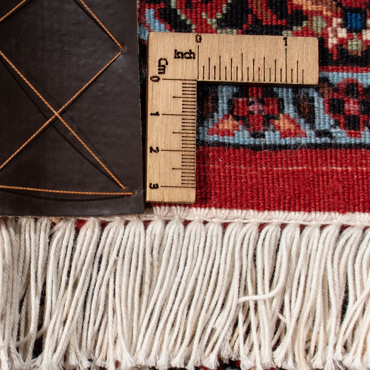 Dywan perski - Bijar - 302 x 203 cm - ciemna czerwień