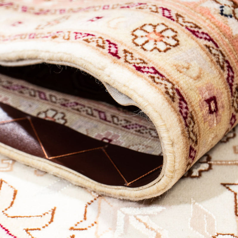 Dywan perski - Tabriz - Królewski - 214 x 154 cm - beżowy