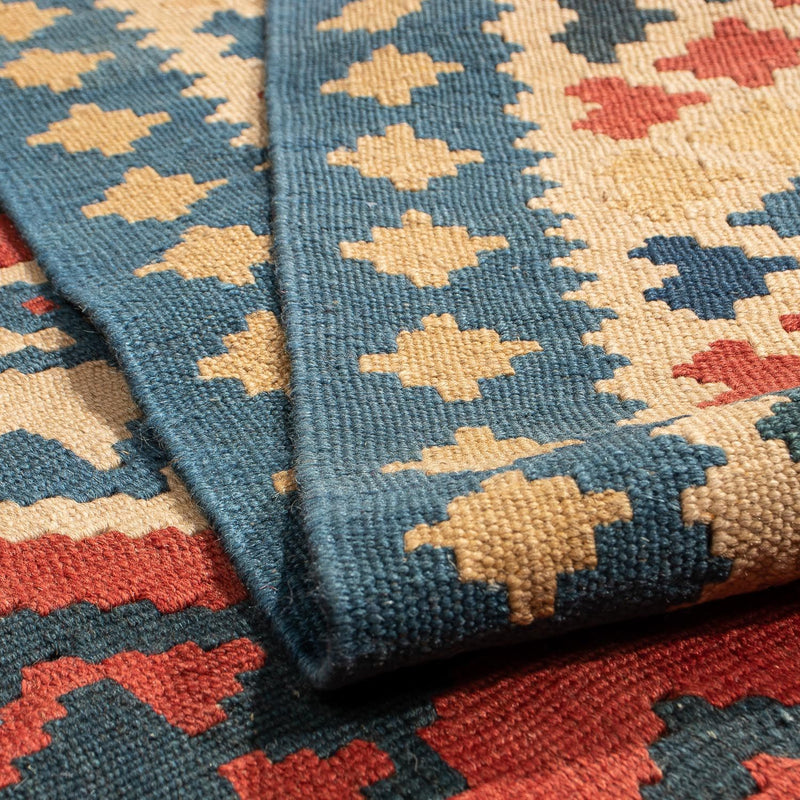 Dywan Kelim - Orientalny - 217 x 142 cm - ciemna czerwień