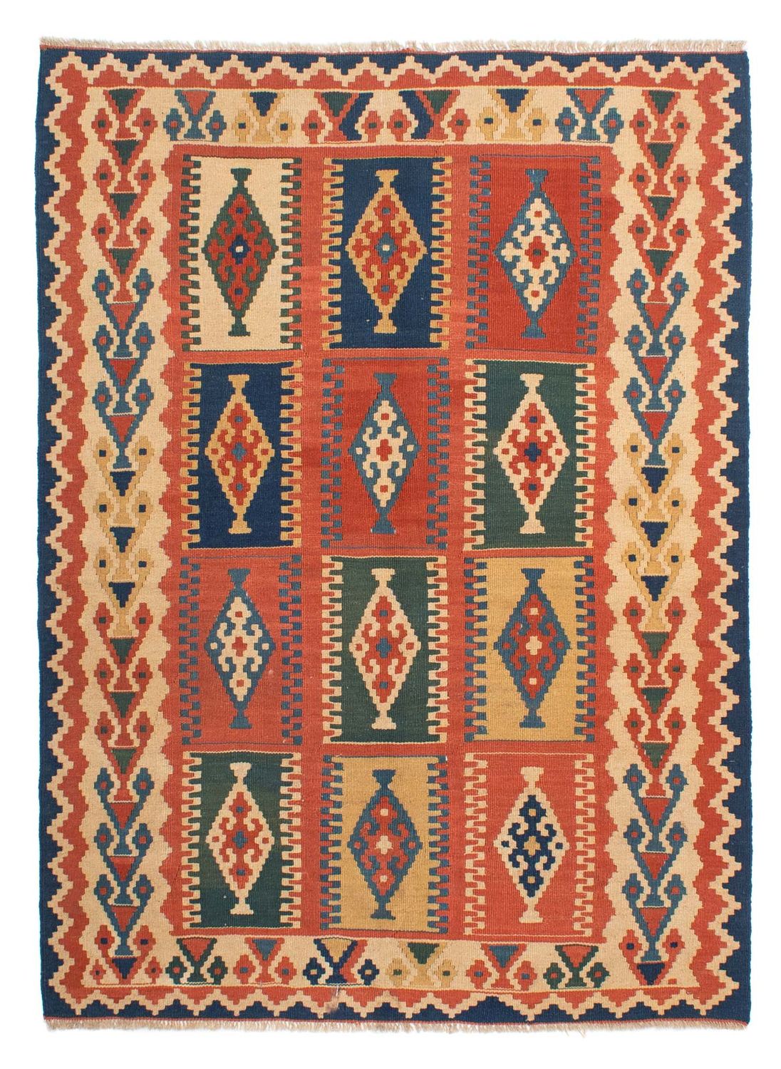 Dywan Kelim - Orientalny - 215 x 163 cm - wielokolorowy