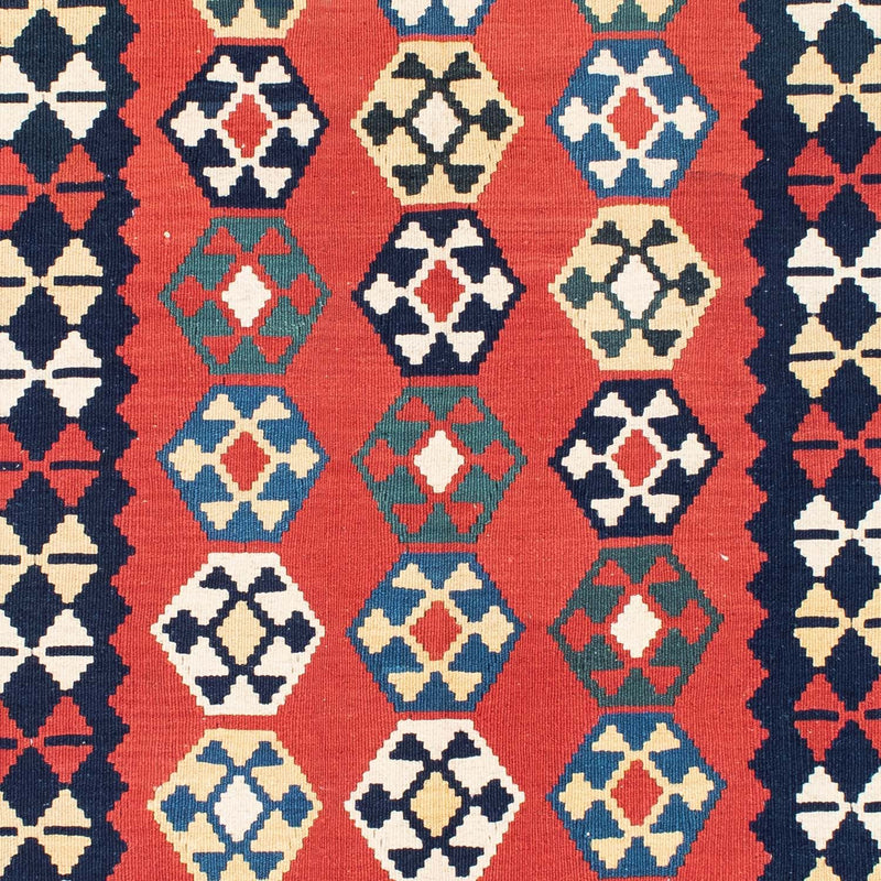 Dywan Kelim - Orientalny - 195 x 156 cm - czerwony