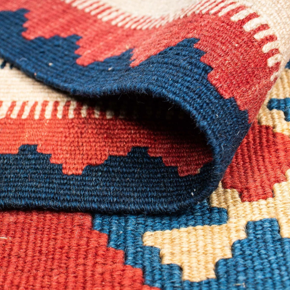 Dywan Kelim - Orientalny - 195 x 156 cm - czerwony