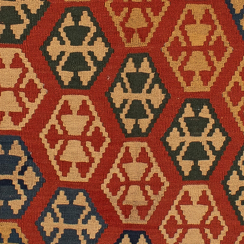 Dywan Kelim - Orientalny - 181 x 155 cm - ciemna czerwień