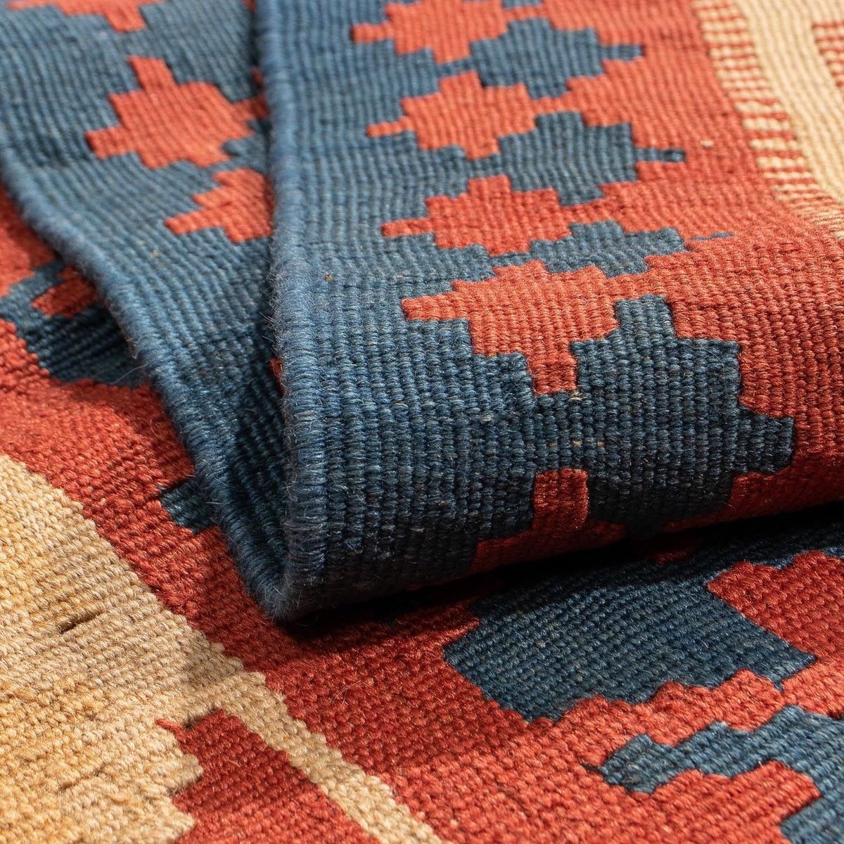 Dywan Kelim - Orientalny - 181 x 155 cm - ciemna czerwień