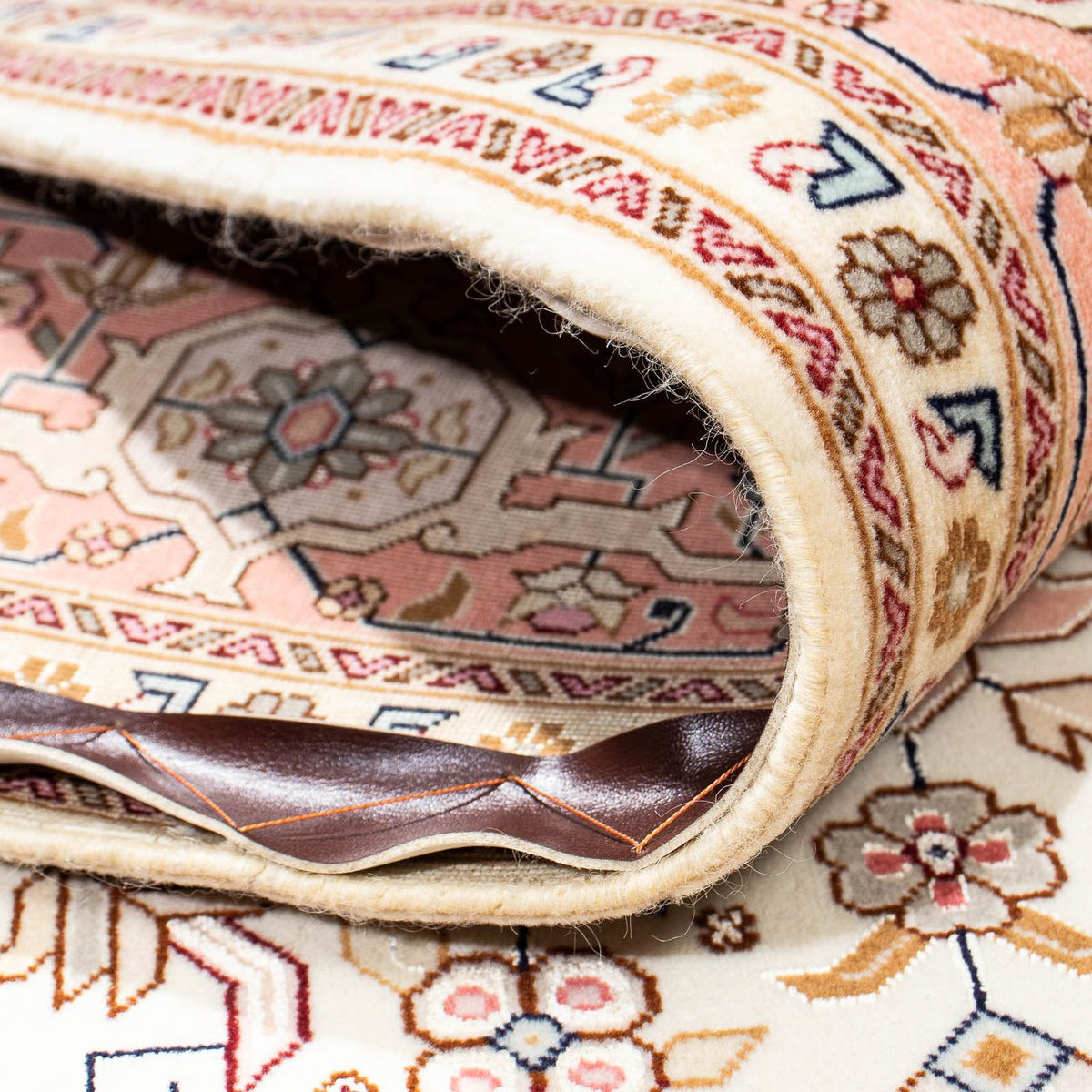 Dywan perski - Tabriz - Królewski - 201 x 150 cm - beżowy