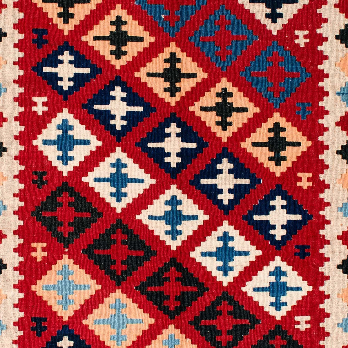 Dywan Kelim - Orientalny - 202 x 153 cm - czerwony