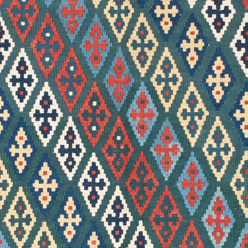 Dywan Kelim - Orientalny - 193 x 131 cm - niebieski