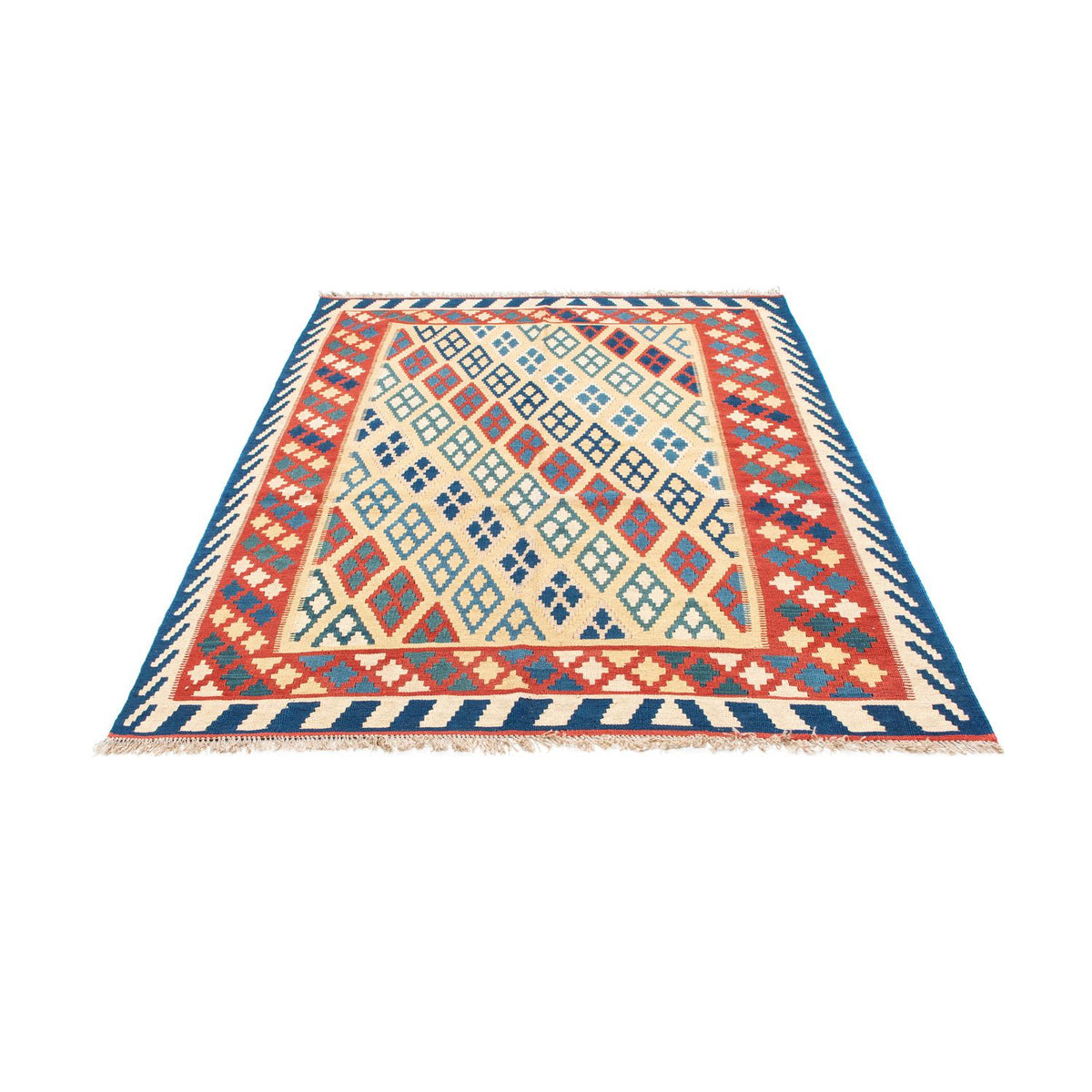 Dywan Kelim - Orientalny - 206 x 156 cm - beżowy