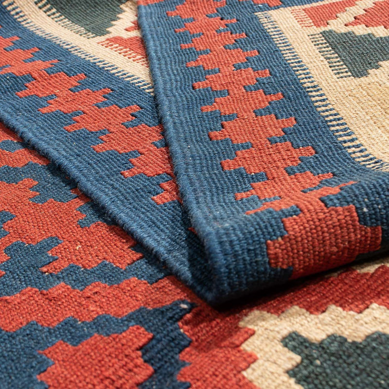 Dywan Kelim - Orientalny - 220 x 151 cm - ciemna czerwień