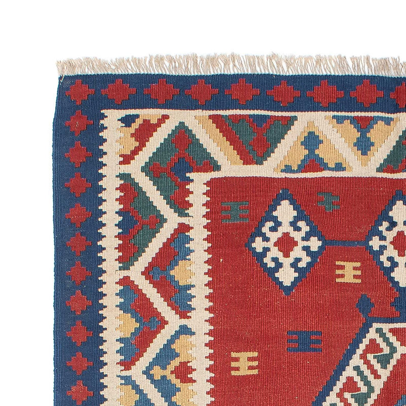 Dywan Kelim - Orientalny - 222 x 146 cm - ciemna czerwień