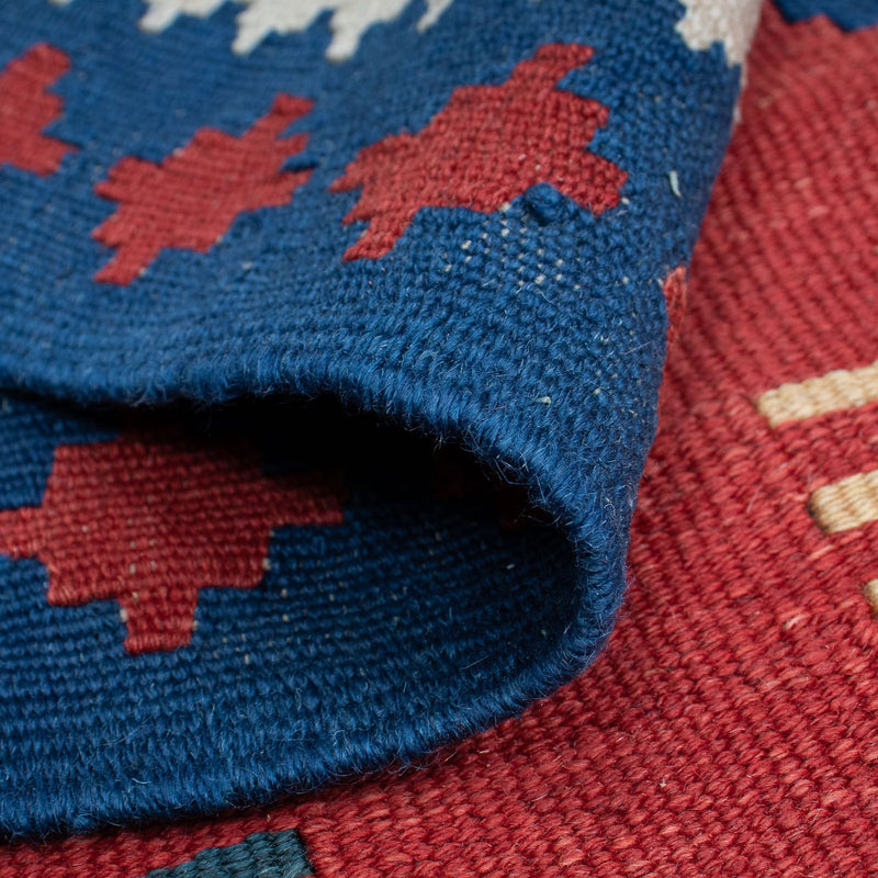 Dywan Kelim - Orientalny - 222 x 146 cm - ciemna czerwień