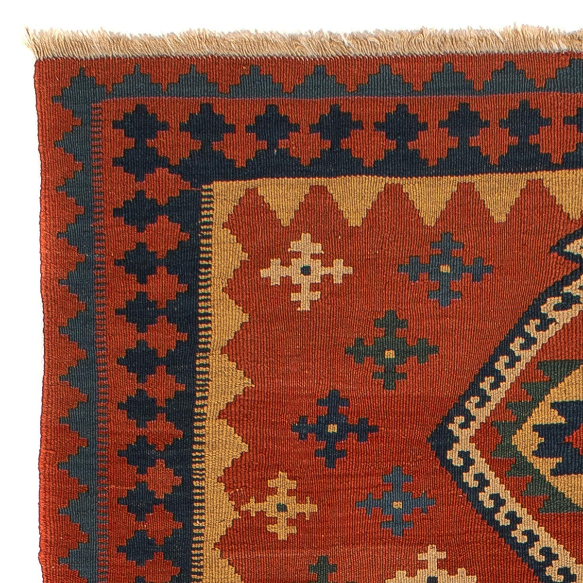 Dywan Kelim - Orientalny - 198 x 138 cm - ciemna czerwień