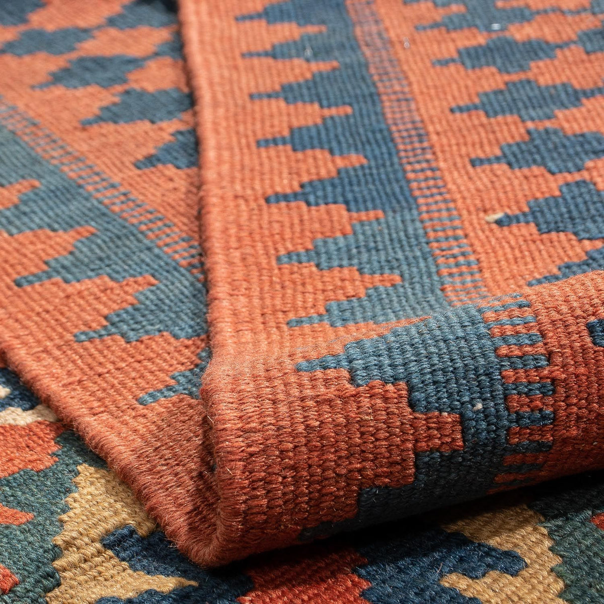 Dywan Kelim - Orientalny - 198 x 138 cm - ciemna czerwień