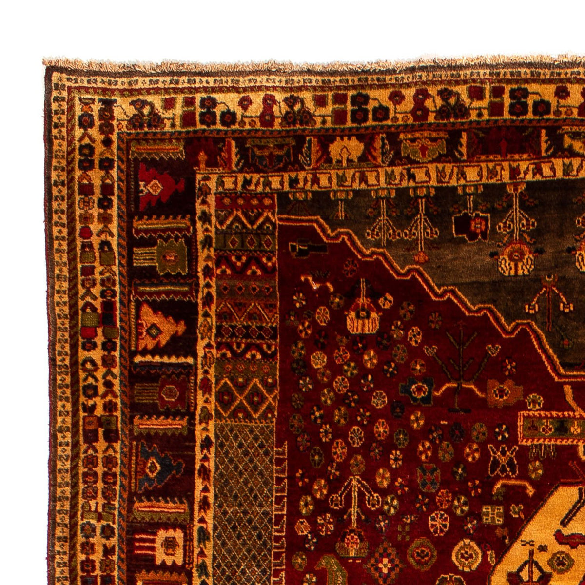 Perski dywan - Nomadyczny - 290 x 204 cm - ciemna czerwień