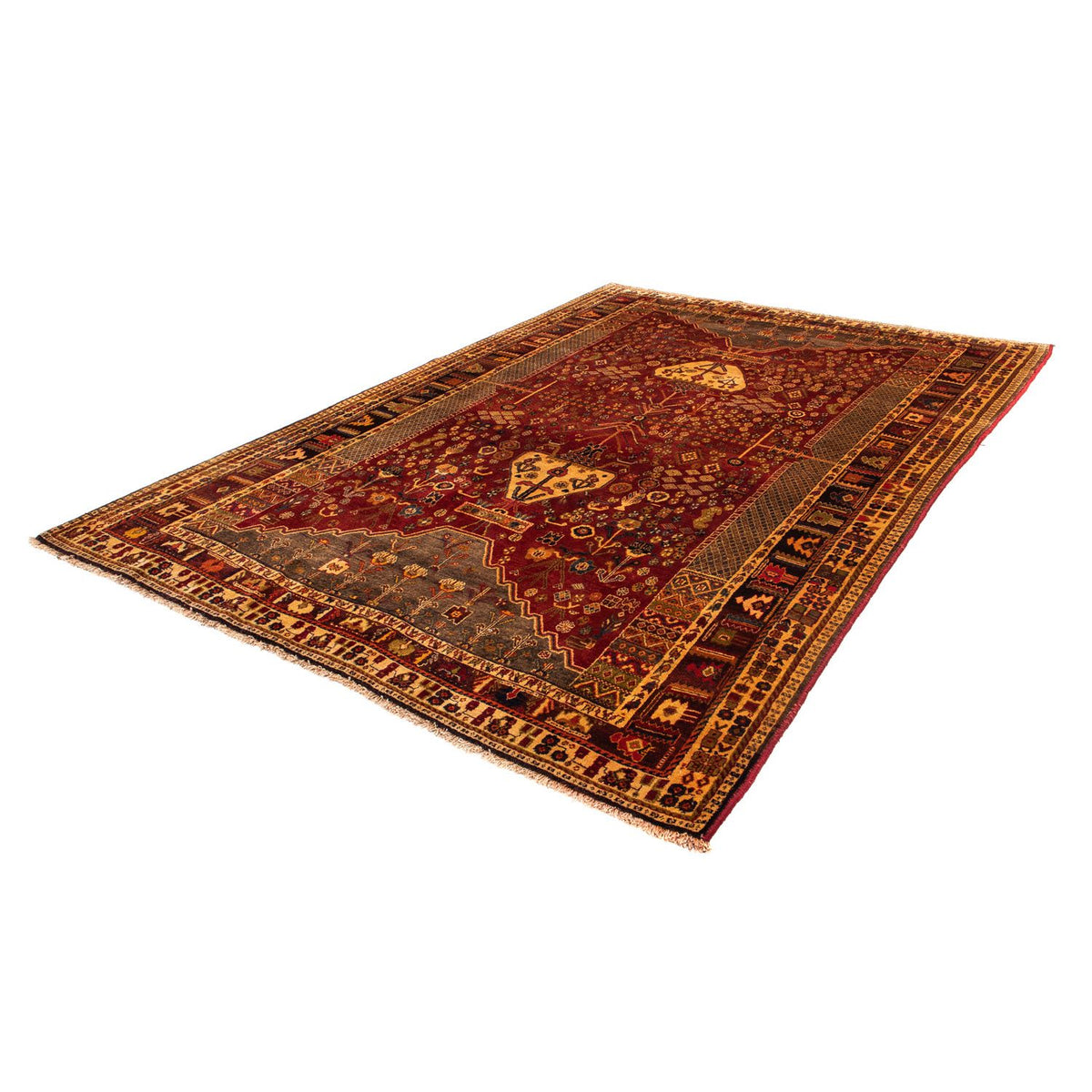 Perski dywan - Nomadyczny - 290 x 204 cm - ciemna czerwień