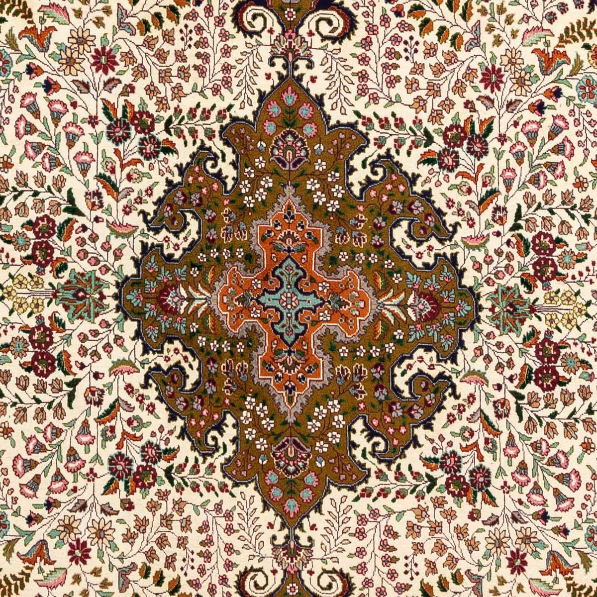 Dywan perski - Tabriz - Królewski - 295 x 205 cm - beżowy
