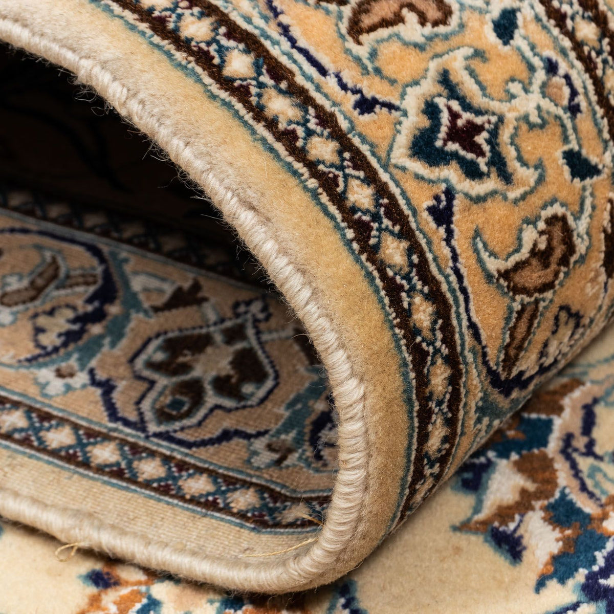 Dywan perski - Nain - Królewski - 342 x 240 cm - beżowy