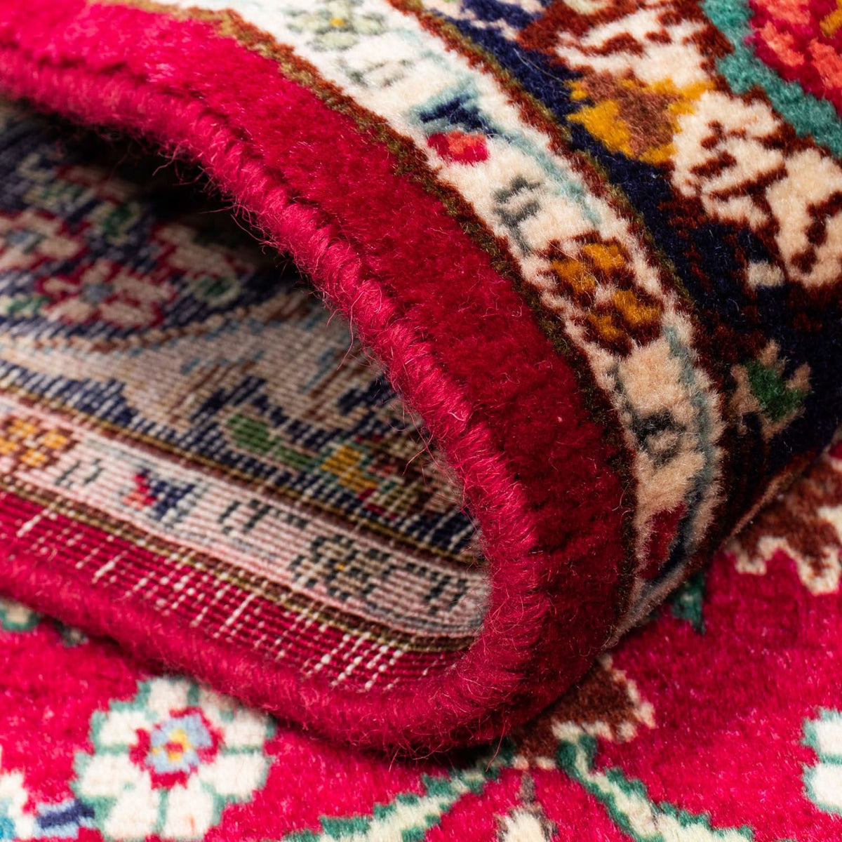 Biegacz Dywan perski - Tabriz - 265 x 106 cm - ciemna czerwień