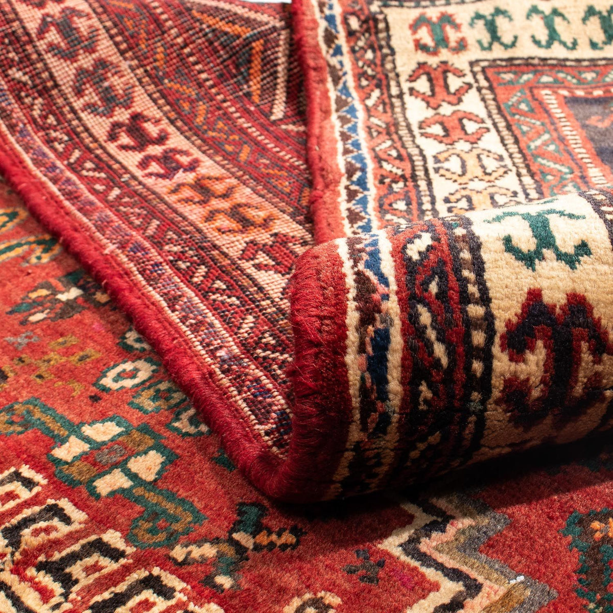 Perski dywan - Nomadyczny - 281 x 200 cm - ciemna czerwień