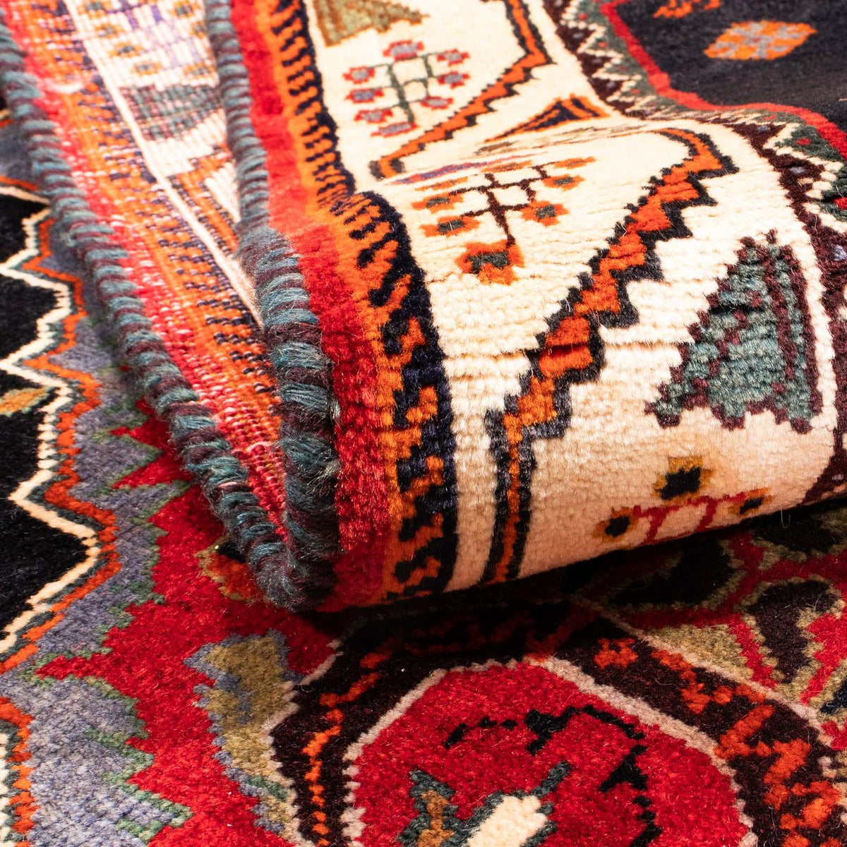 Perski dywan - Nomadyczny - 166 x 114 cm - ciemna czerwień