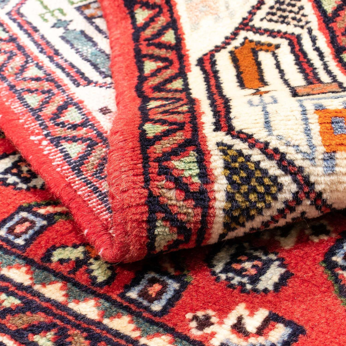 Perski dywan - Nomadyczny - 148 x 102 cm - czerwony