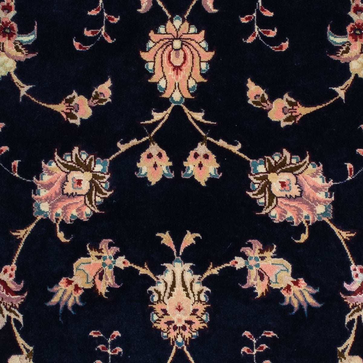 Biegacz Dywan perski - Tabriz - Królewski - 200 x 74 cm - ciemnoniebieski