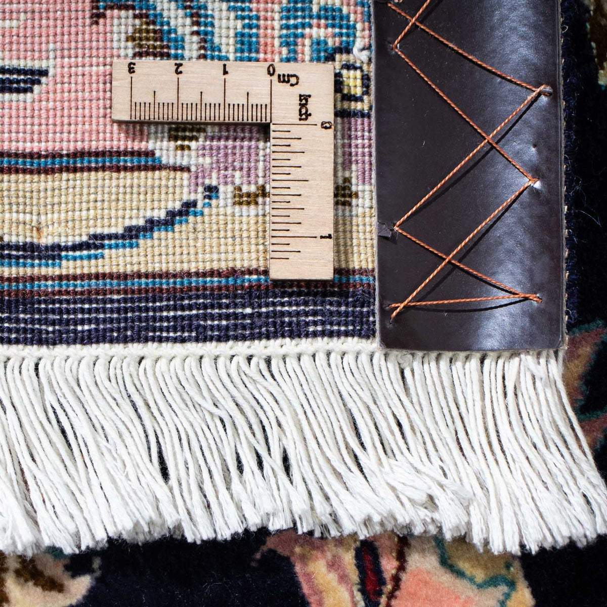 Biegacz Dywan perski - Tabriz - Królewski - 200 x 74 cm - ciemnoniebieski