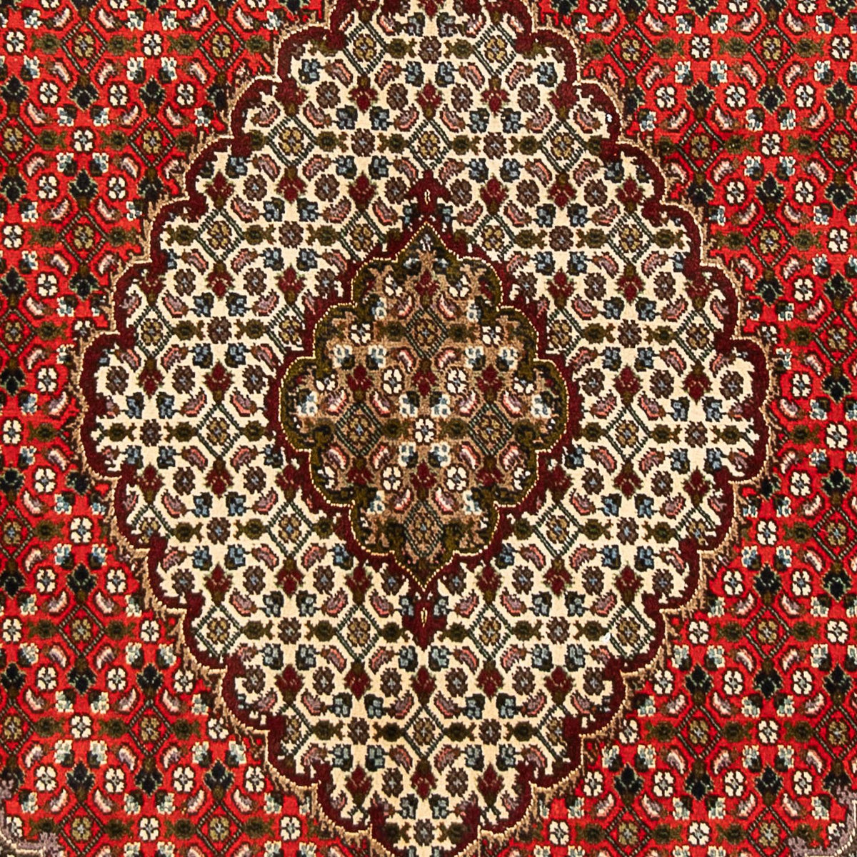 Dywan perski - Tabriz - 198 x 148 cm - ciemna czerwień