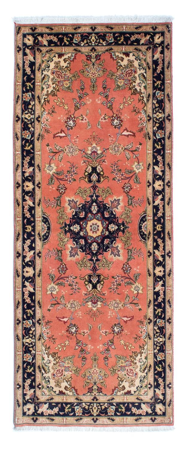 Biegacz Dywan perski - Tabriz - Królewski - 206 x 82 cm - rdza