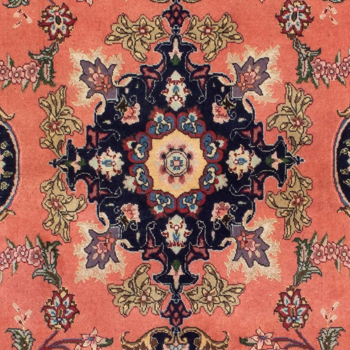 Biegacz Dywan perski - Tabriz - Królewski - 206 x 82 cm - rdza